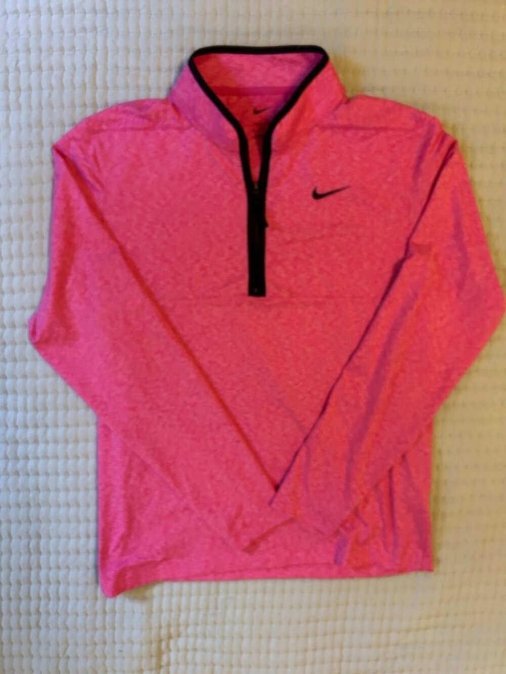Nike Dri-FIT Pink Heather Quarter Zip Pullover M